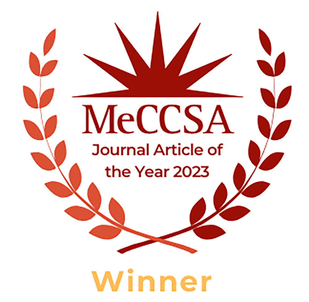 MeCCSA Award Certificate