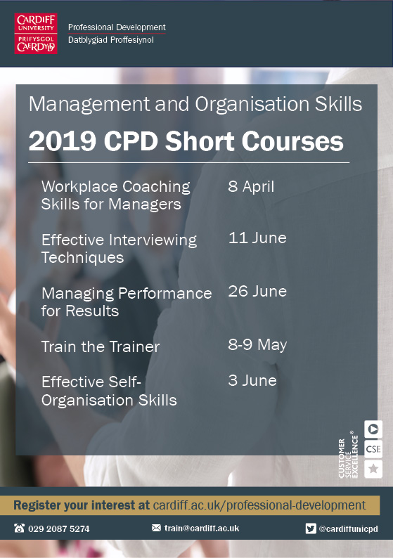 Management and organisation skills CPD courses
