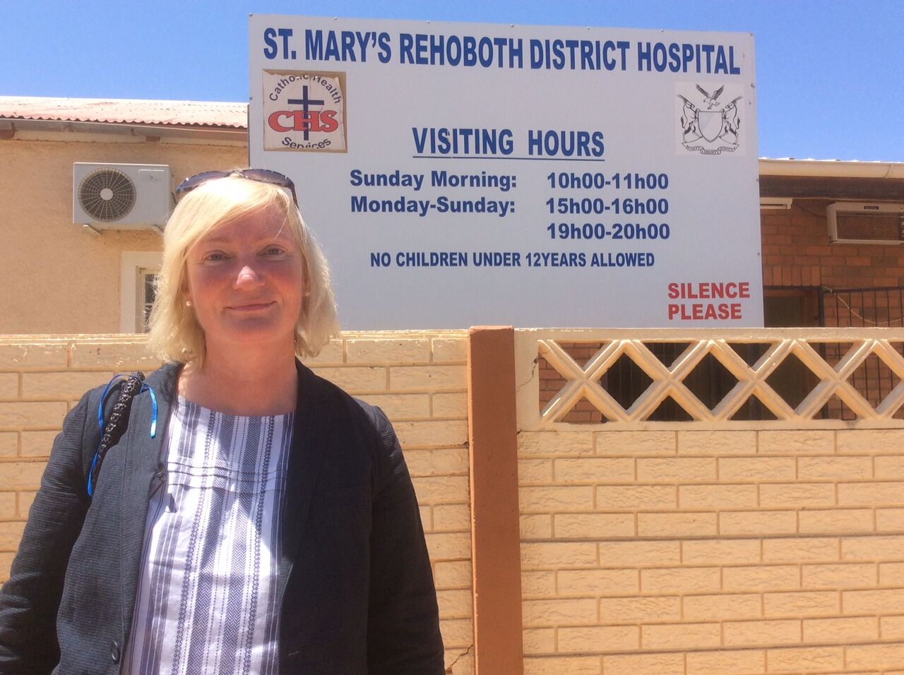 Judith Hall at Hospital in Namibia