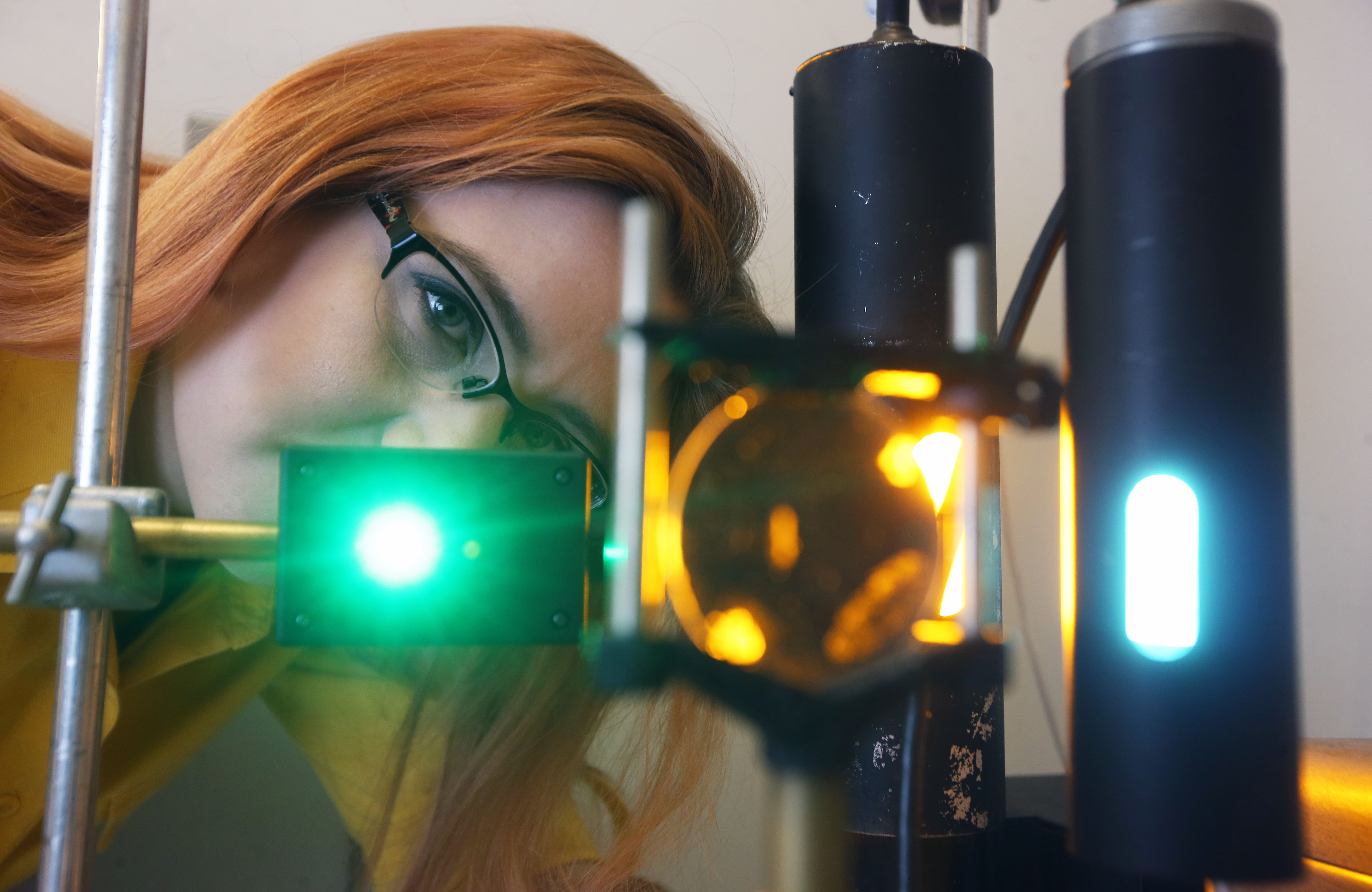A student working in the undergraduate laboratory.