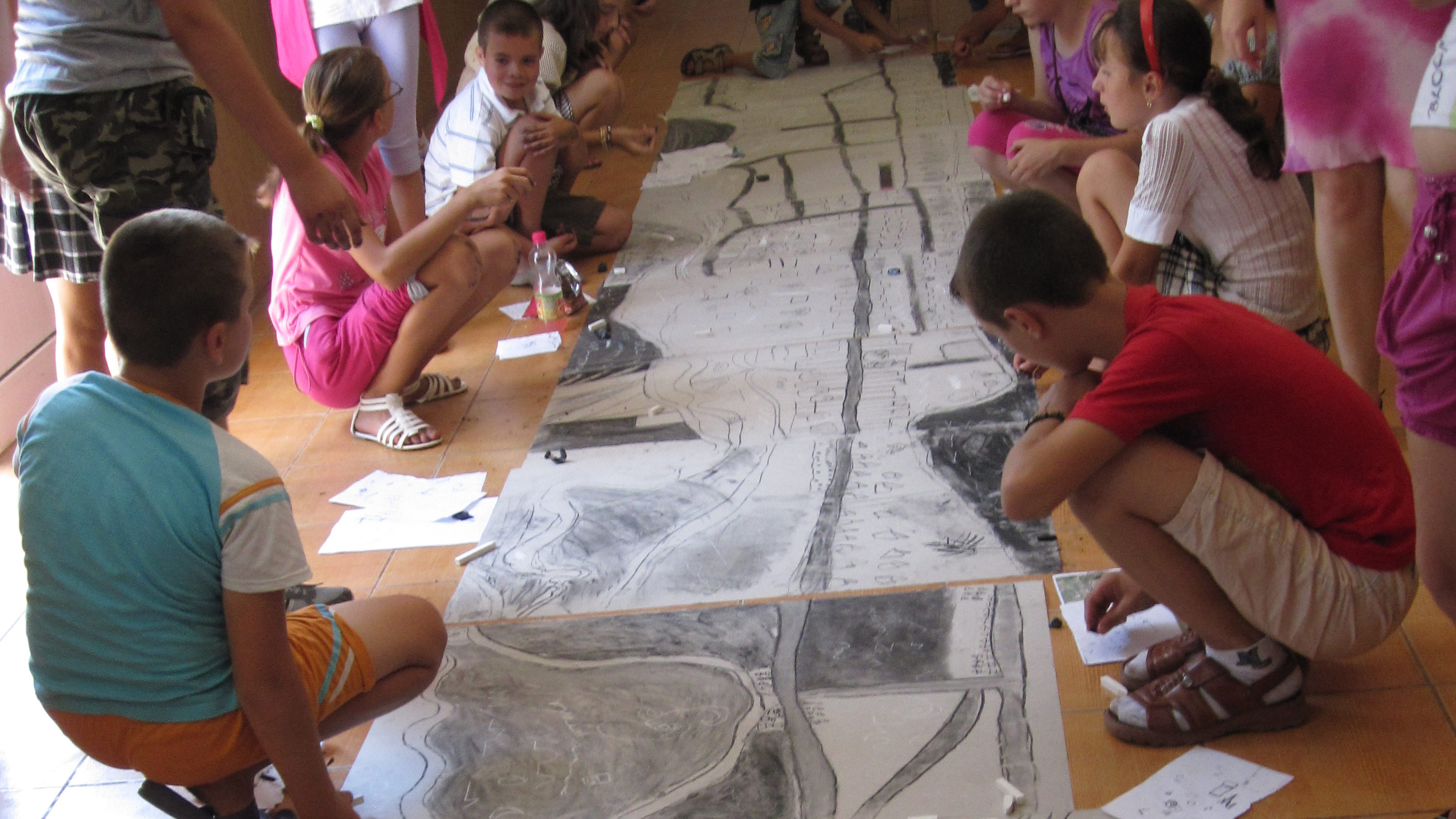 Children participating in workshop