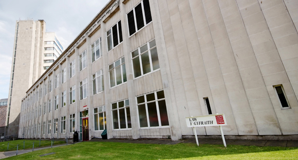 Front of Cardiff law building