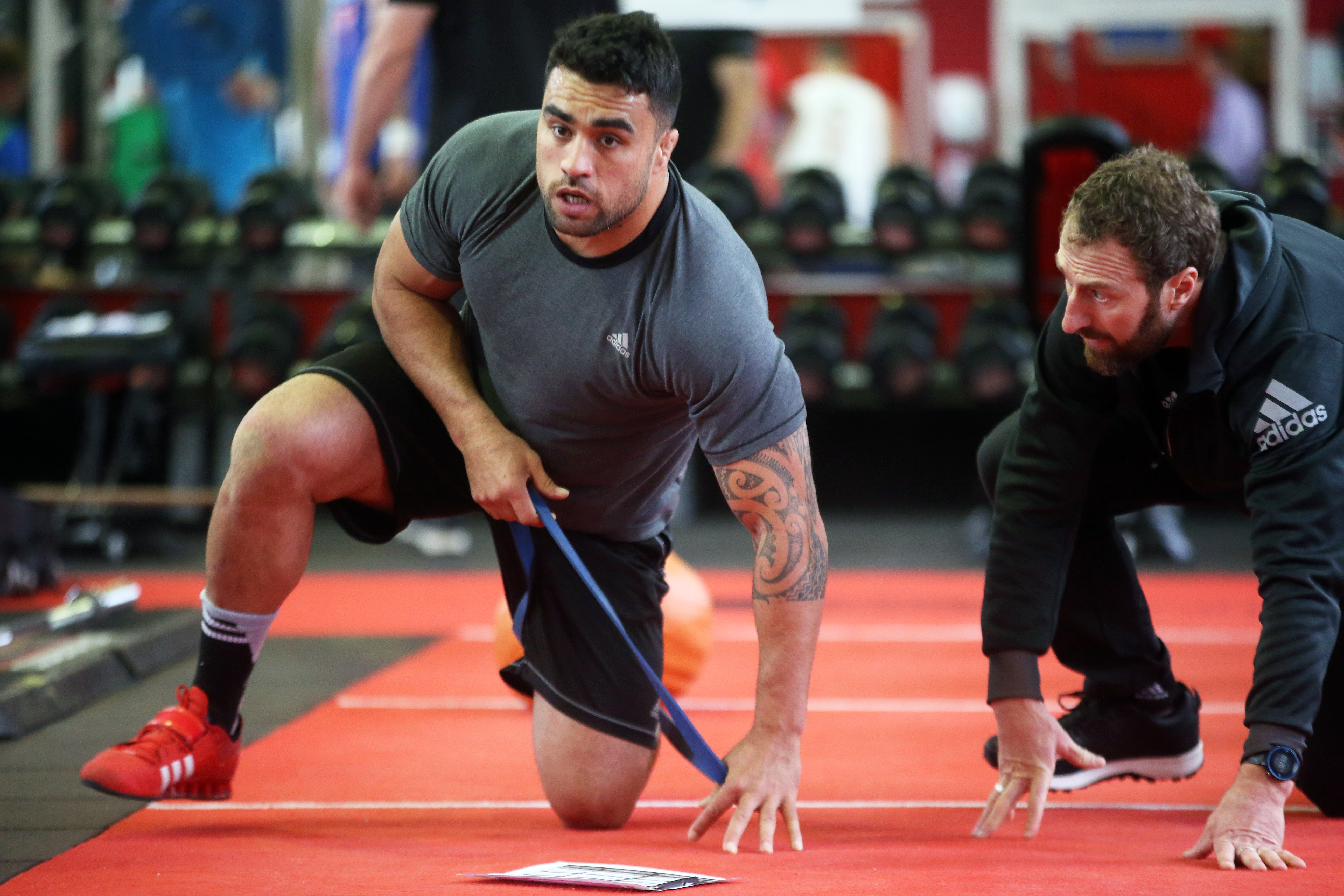 All blacks training floor